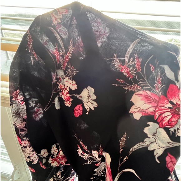 Flower Printed Soft Smocked Waist Cotton Lightweight Boho Traveler Pants One SZ - Picture 12 of 12